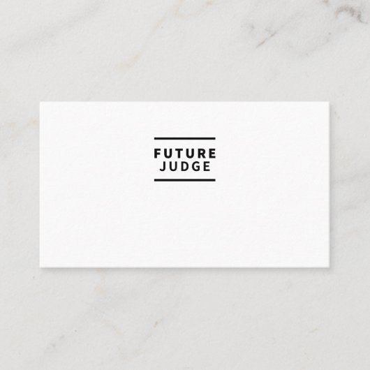 Toekomstige rechter visitekaartje (Voorkant)