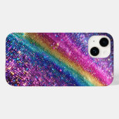 Toekomstige Regenboog Pixel Glitter Gradiënt Luxe  Case-Mate iPhone Case (Achterkant (horizontaal))