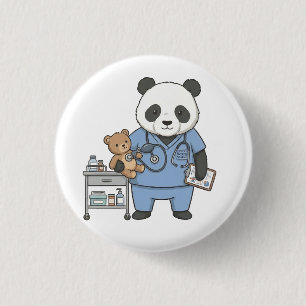 Toekomstige RN Panda: Aardige Geneeskunde Student Ronde Button 3,2 Cm