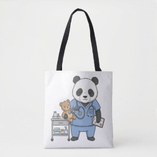 Toekomstige RN Panda: Aardige Geneeskunde Student Tote Bag