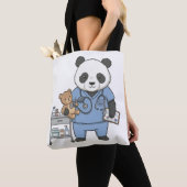 Toekomstige RN Panda: Aardige Geneeskunde Student Tote Bag (Dichtbij)
