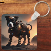 Toekomstige Robot Staffordshire Bull Terrier, Keyr Sleutelhanger (Achterkant)