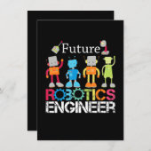 Toekomstige roboticaingenieur Robots Lover Costume Aankondiging (Voorkant / Achterkant)