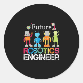Toekomstige roboticaingenieur Robots Lover Costume Ronde Sticker