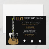 Toekomstige Rocker Baby Shower Bruine Uitnodiging (Voorkant / Achterkant)