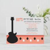 Toekomstige Rocker Baby shower Roze Kaart (Staand voorkant)