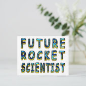Toekomstige Rocket Scientist in 3D Briefkaart (Staand voorkant)