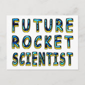 Toekomstige Rocket Scientist in 3D Briefkaart (Voorkant)