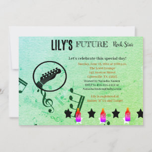 Toekomstige Rockster Baby Shower Uitnodiging