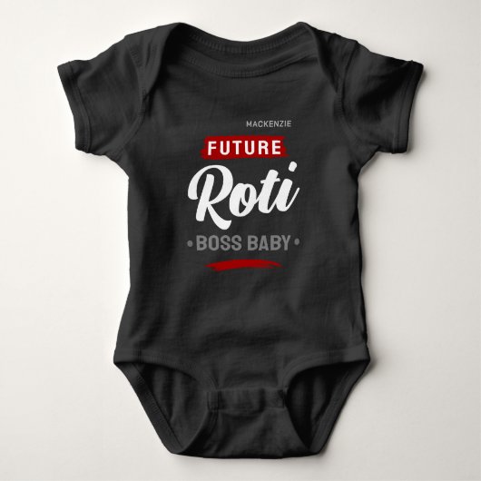 Toekomstige Roti Baas Baby Donker Romper (Voorkant)