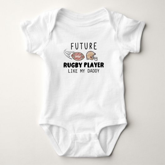 Toekomstige rugbyspeler zoals mijn vader, rugbylie romper (Voorkant)