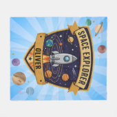 Toekomstige Ruimtereiziger Badge Fleece Deken (Voorkant (Horizontaal))