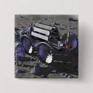 Toekomstige ruimteverkenningsmissies 10 vierkante button 5,1 cm