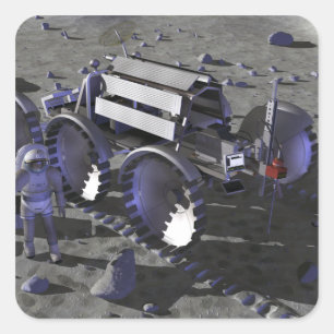 Toekomstige ruimteverkenningsmissies 10 vierkante sticker