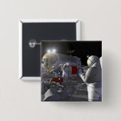 Toekomstige ruimteverkenningsmissies 11 vierkante button 5,1 cm (Voorkant /achterkant)