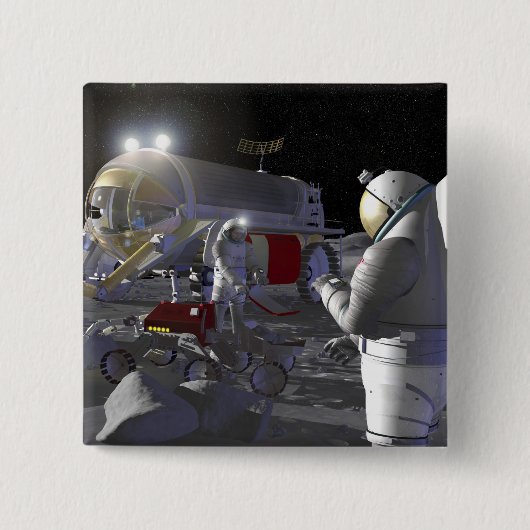 Toekomstige ruimteverkenningsmissies 11 vierkante button 5,1 cm (Voorkant)