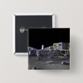 Toekomstige ruimteverkenningsmissies 13 vierkante button 5,1 cm (Voorkant /achterkant)