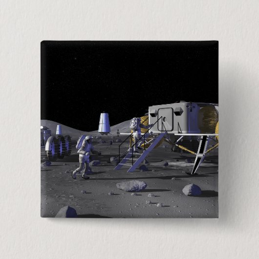 Toekomstige ruimteverkenningsmissies 13 vierkante button 5,1 cm (Voorkant)