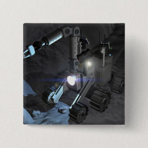 Toekomstige ruimteverkenningsmissies 6 vierkante button 5,1 cm