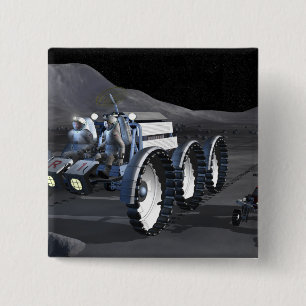 Toekomstige ruimteverkenningsmissies 8 vierkante button 5,1 cm