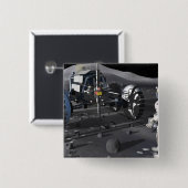 Toekomstige ruimteverkenningsmissies vierkante button 5,1 cm (Voorkant /achterkant)