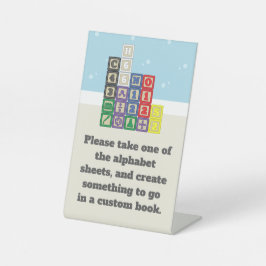 Toekomstige Scheikundigen Blokken Sokkel Bord Reclamebord Met Voetstuk