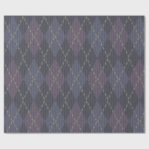 Toekomstige Schemering Argyle Kerstmis Cadeaupapier