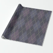 Toekomstige Schemering Argyle Kerstmis Cadeaupapier (Uitgerold)