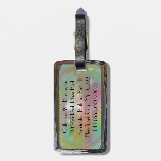 Toekomstige schoonheid bagagelabel (Achterkant verticaal)