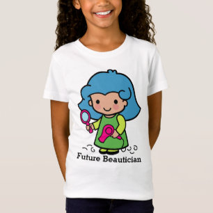 Toekomstige schoonheidsspecialist/haarstijllijst m t-shirt
