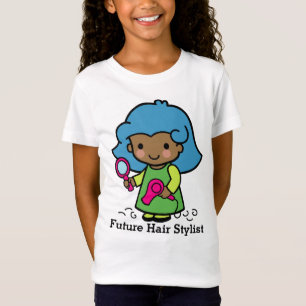 Toekomstige schoonheidsspecialist/haarstijllijst m t-shirt
