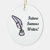 Toekomstige schrijver keramisch ornament (Links)
