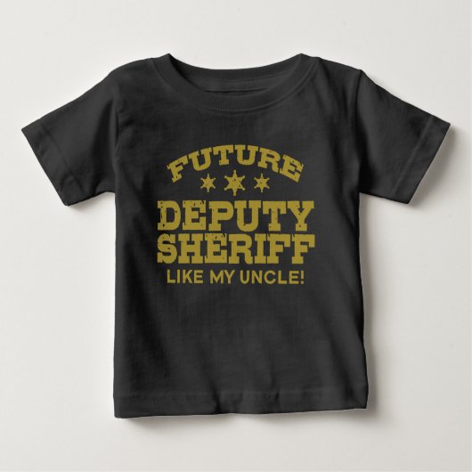 Toekomstige sheriff zoals mijn oom Baby T-Shirt (Voorkant)