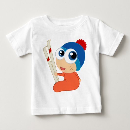 Toekomstige Skier Baby T-shirt (Voorkant)