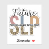 Toekomstige SLP Speech Patholoog Leopard Print Sticker (Vel)
