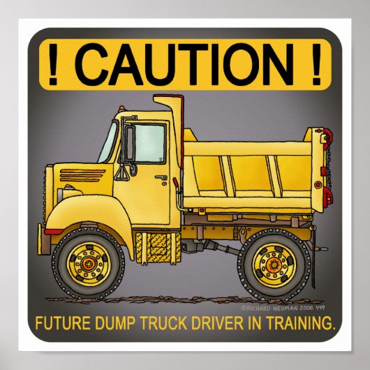 Toekomstige Small Dump Truck Driver Poster afdrukk (Voorkant)