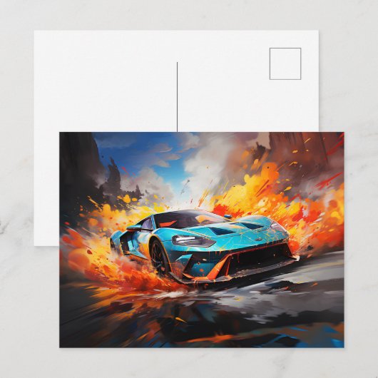 Toekomstige snelheid briefkaart (Voorkant / Achterkant)