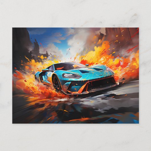 Toekomstige snelheid briefkaart (Voorkant)