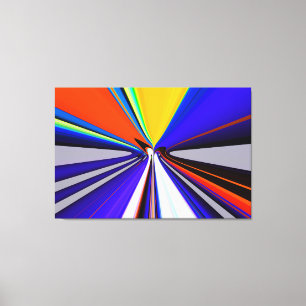 Toekomstige snelle reiskunst canvas afdruk