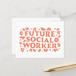 Toekomstige sociale werker meisje esthetiek briefkaart