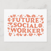 Toekomstige sociale werker meisje esthetiek briefkaart (Voorkant)