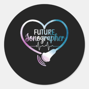 Toekomstige Sonograaf als Sonografie-student Ronde Sticker