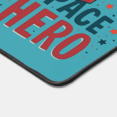 Toekomstige Space Hero Retro Rocket Ship Ontwerp Bureaumat (Hoek)