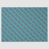 Toekomstige Space Hero Retro Rocket Ship Ontwerp Tissuepapier (Voorkant)