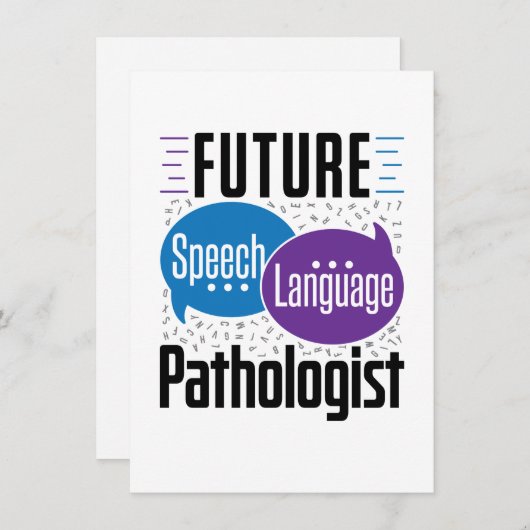 Toekomstige Speech Language Pathology SLP (Voorkant / Achterkant)
