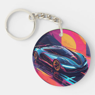 Toekomstige sportauto sleutelhanger