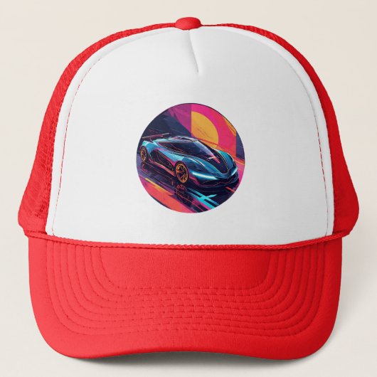 Toekomstige sportwagen trucker pet (Voorkant)