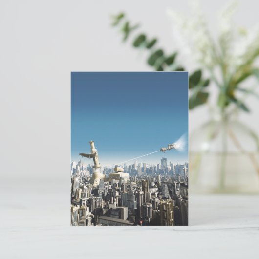 Toekomstige Stad - Dalende Toren Briefkaart (Staand voorkant)