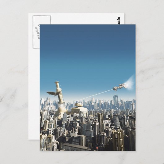 Toekomstige Stad - Dalende Toren Briefkaart (Voorkant / Achterkant)
