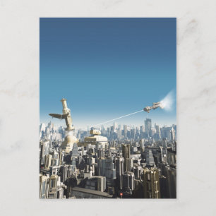 Toekomstige Stad - Dalende Toren Briefkaart